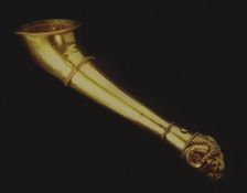 Rhyton (Drinking Horn) Terminating in a Ram's Head, Mid of the 5th cen. BC. Creator: Scythian Art