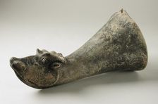 Rhyton in the form of a Bull's Head, 200 B.C.-200 A.D.. Creator: Unknown