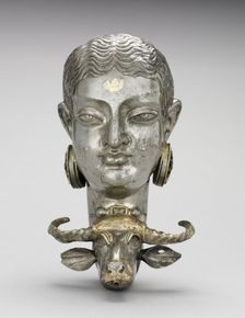 Rhyton: The Buffalo-Slayer Goddess, 500-700. Creator: Unknown