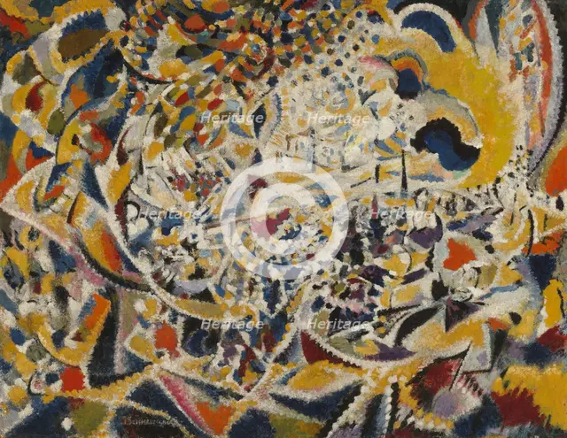 Rhythm of Light Waves: Street + Sun + Crowd, 1915-1916. Creator: Schmalzigaug, Jules (1882-1917).
