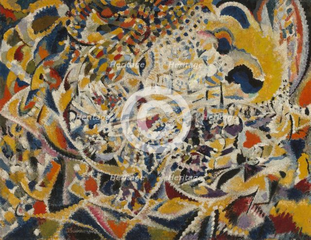 Rhythm of Light Waves: Street + Sun + Crowd, 1915-1917. Creator: Jules Schmalzigaug.