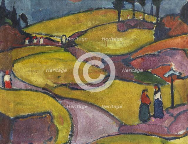 Rhythmic landscape (Eifel), 1912. Creator: Stenner, Hermann (1891-1914).