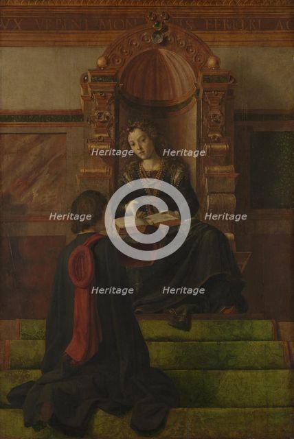 Rhetoric, 1470s. Artist: Justus van Gent (Joos van Wassenhove) (ca 1410-ca 1480)