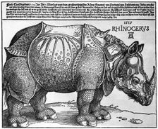Rhinoceros print given to Maximilian I by the King of Lisbon, 1515, (1936). Artist: Albrecht Dürer