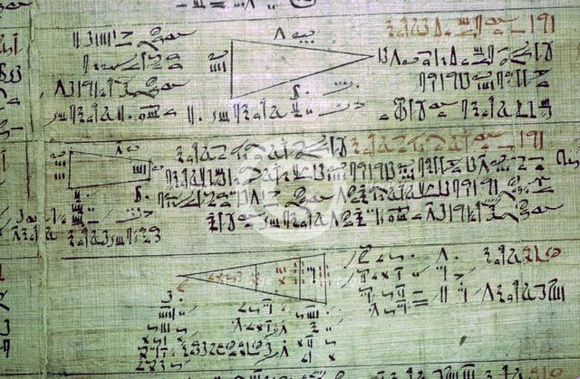 Rhind Mathematical Papyrus, from Thebes, Egypt, c1550 BC. Artist: Unknown