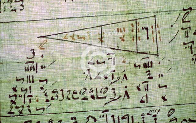 Rhind Mathematical Papyrus, from Thebes, Egypt, c1550 BC. Artist: Unknown