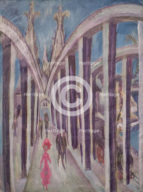 Rhine Bridge at Cologne, 1914.