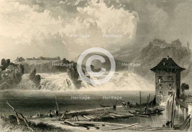 'Rhine Falls, Schaffhausen', c1872.  Creator: A Willmore.