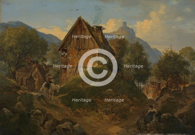 Rhine landscape, 19th century. Creator: Ludwig Richter.