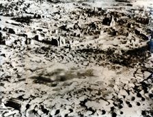 Rhine village destroyed by bombardment, c1940. Creator: Unknown