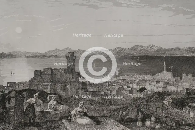 Rhodes, 1840.  Creator: Leonce Lhuillier.