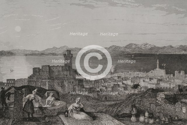 Rhodes, 1840.  Creator: Leonce Lhuillier.