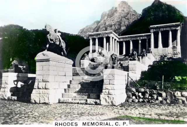 Rhodes Memorial, Devil's Peak, Cape Town, c1920s.Artist: Cavenders Ltd