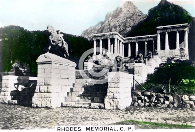 Rhodes Memorial, Devil's Peak, Cape Town, c1920s.Artist: Cavenders Ltd