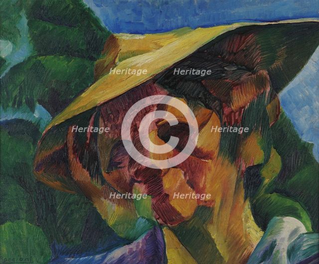 Ritratto della signora Busoni, 1916. Creator: Boccioni, Umberto (1882-1916).