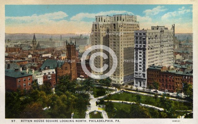 Rittenhouse Square, Philadelphia, Pennsylvania, USA, 1926. Artist: Unknown