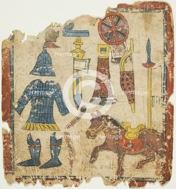 Ritual Objects, from a Set of Initiation Cards (Tsakali), 14th/15th century. Creator: Unknown.