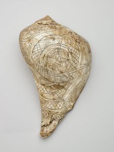 Ritual cup with serpent and trophy heads, 1200-1400. Creator: Unknown