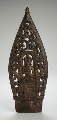 Ritual Diadem Plaque with the Jina Buddha Amoghasiddhi, 13th-14th century. Creator: Unknown