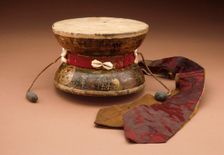 Ritual Pellet Drum, c.18th century. Creator: Unknown