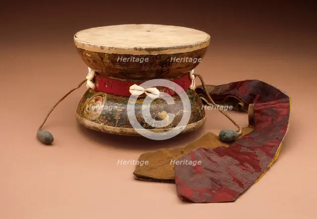 Ritual Pellet Drum, c18th century. Creator: Unknown.