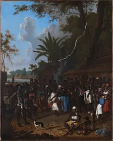 Ritual Slave Party on a Sugar Plantation in Surinam, 1706-1708. Creators: Dirk Valkenburg, Dionys Verburg, Willem Willemsz Buytewech