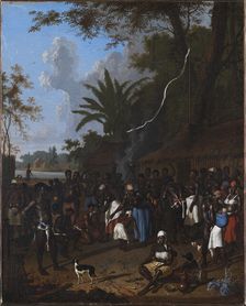 Ritual Slave Party on a Sugar Plantation in Surinam, 1706-1708. Creators: Dirk Valkenburg, Dionys Verburg, Willem Willemsz Buytewech