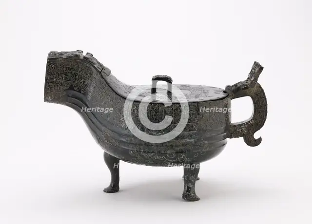 Ritual vessel (yi) with cover, Eastern Zhou dynasty, 6th century BCE. Creator: Unknown.