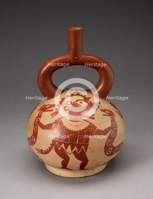 Ritual Vessel Depicting a Masked Deity with Serpents, 100 B.C./A.D. 500. Creator: Unknown.