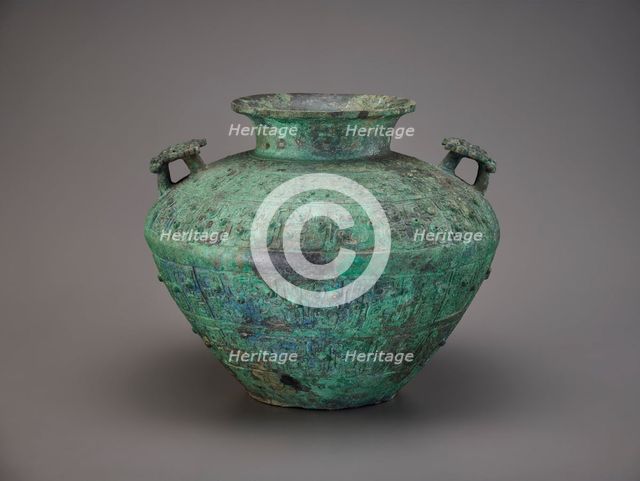 Ritual vessel (lei) with dragons, Eastern Zhou dynasty, ca. 8th century BCE. Creator: Unknown.