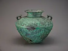 Ritual vessel (lei) with dragons, Eastern Zhou dynasty, ca. 8th century BCE. Creator: Unknown