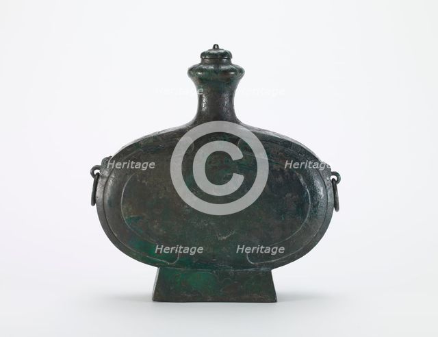 Ritual vessel (pien hu) and stopper, Western Han dynasty, ca. 2nd century BCE. Creator: Unknown.