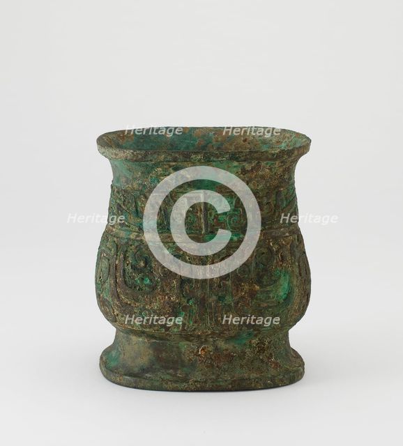 Ritual wine cup (zhi) with birds, Western Zhou dynasty, 10th century BCE. Creator: Unknown.