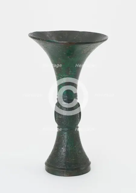 Ritual wine vessel (gu), Shang dynasty, ca. 12th century BCE. Creator: Unknown.