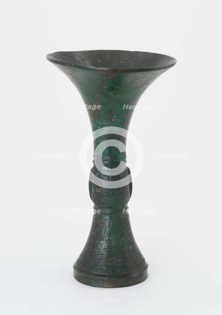 Ritual wine vessel (gu), Shang dynasty, ca. 12th century BCE. Creator: Unknown.