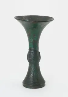 Ritual wine vessel (gu), Shang dynasty, ca. 12th century BCE. Creator: Unknown