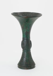 Ritual wine vessel (gu), Shang dynasty, ca. 12th century BCE. Creator: Unknown