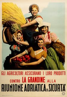 Riunione Adriatica di Sicurtà, 1953. Creator: Boccasile, Gino (1901-1952)