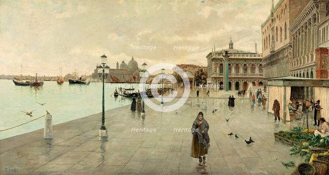 Riva degli Schiavoni, 19th century. Creator: Hermenegildo Estevan.