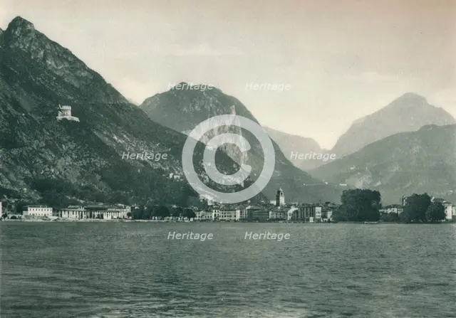 Riva del Garda from Lake Garda, Italy, 1927. Artist: Eugen Poppel.