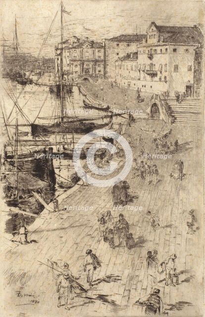 Riva Schiavoni No. 2, 1880. Creator: Frank Duveneck.