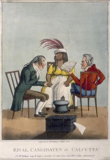 Rival Candidates in Calcutta 1813. Creator: James Moffatt