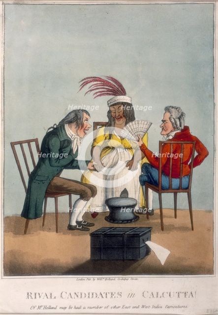 'Rival Candidates in Calcutta', 1813. Creator: James Moffatt.
