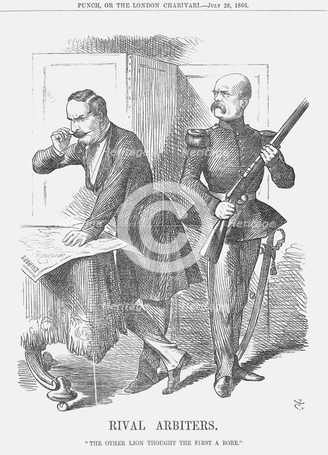 'Rival Arbiters', 1866. Creator: John Tenniel.