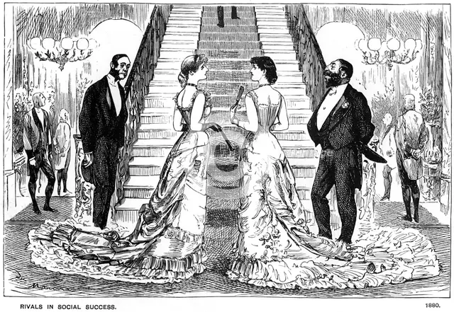 'Rivals in Social Success', 1880 (1891). Artist: George du Maurier