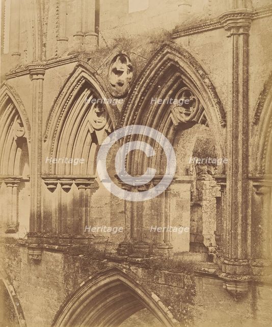 Rivaulx Abbey. The Triforium Arches, 1850s. Creators: Joseph Cundall, Philip Henry Delamotte.
