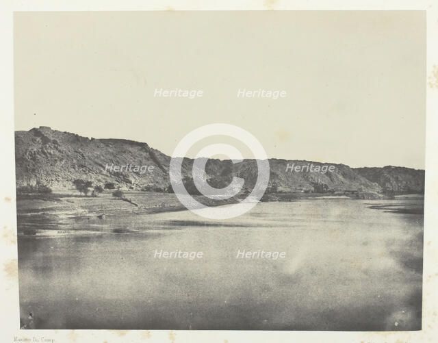 Rive Orientale du Nil (Village de Bab), Vue Prise au Sud Philoe; Nubie, 1849/51, printed 1852. Creator: Maxime du Camp.