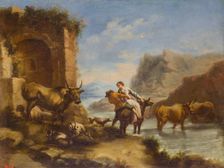 River Crossing, 1665. Creator: Ignacio de Iriarte