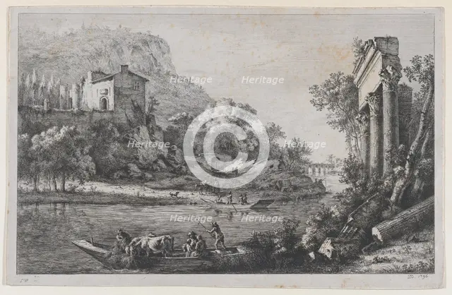 River Crossing, 1796. Creator: Jean-Jacques de Boissieu.