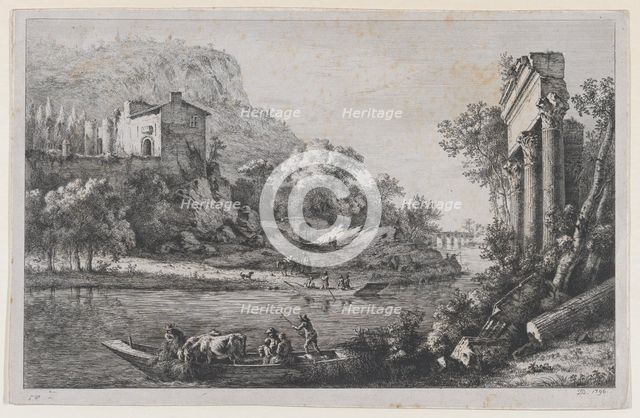 River Crossing, 1796. Creator: Jean-Jacques de Boissieu.